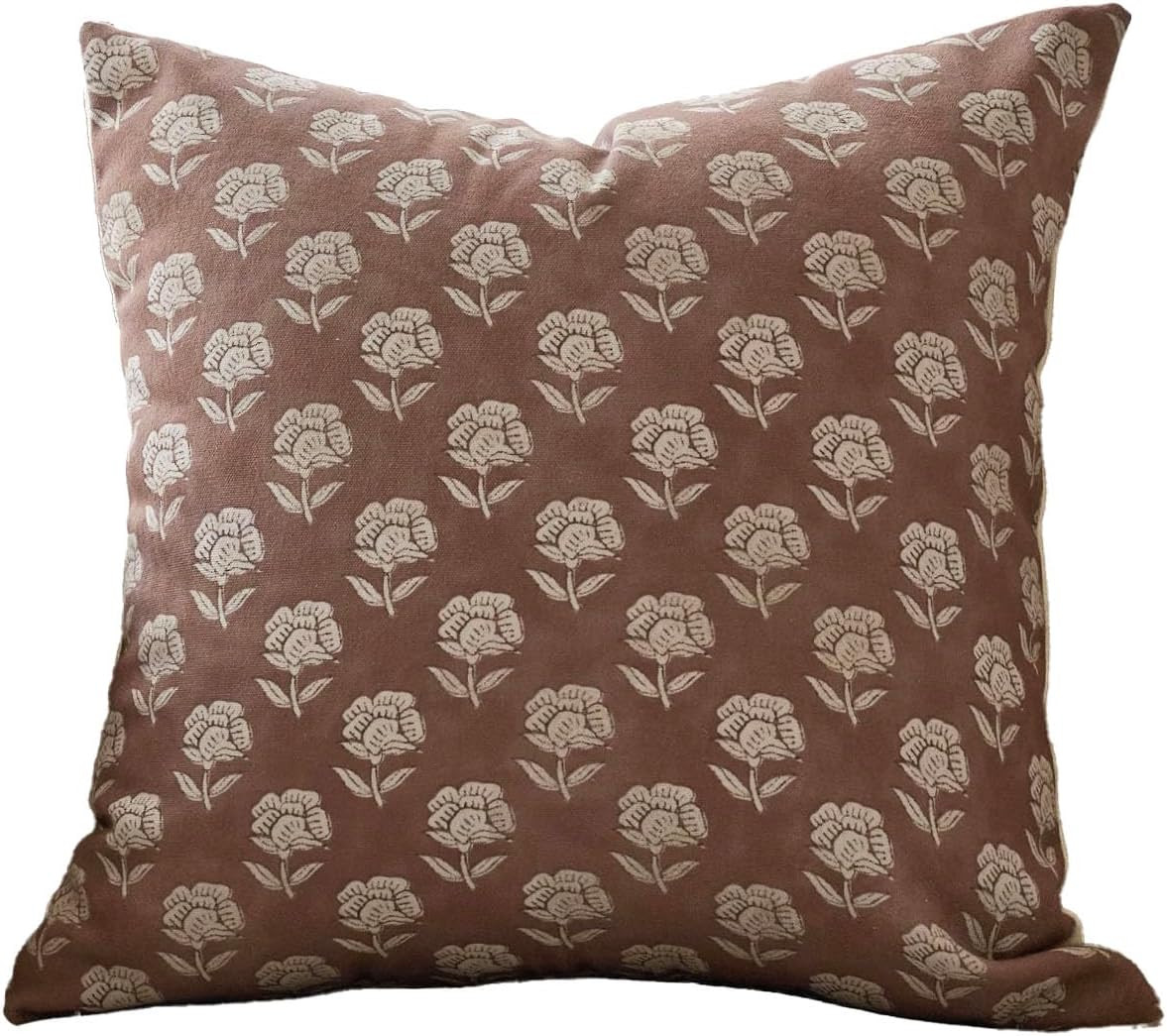 DOMVITUS Floral Pillow Covers 20x20 Throw Pillow Covers Decorative Farmhouse Block Floral Print V... | Amazon (US)