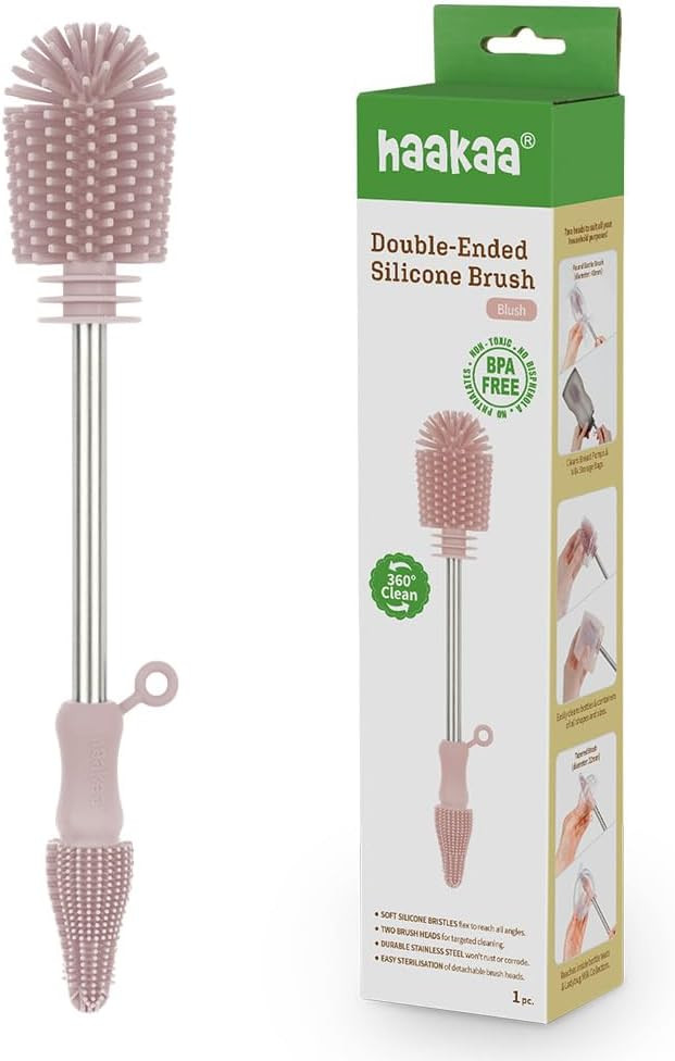 Haakaa Silicone Cleaning Brush Kit – Household Cleaning Brushes for Bottles and Crevices – Fo... | Amazon (US)