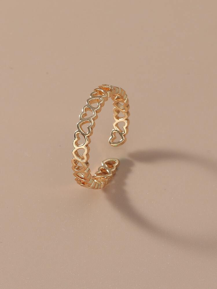 Heart Design Cuff Ring | SHEIN