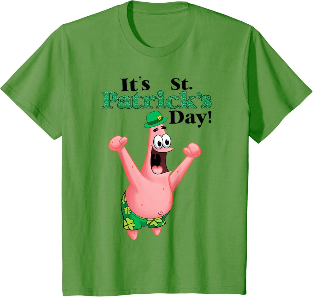 Spongebob St. Patrick's day T-shirt T-Shirt | Amazon (US)