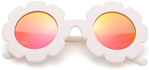 NULOOQ Sunglasses for Kids Girls – Bendable Cute Flower Polarized Round Sunglasses for Toddler ... | Amazon (US)
