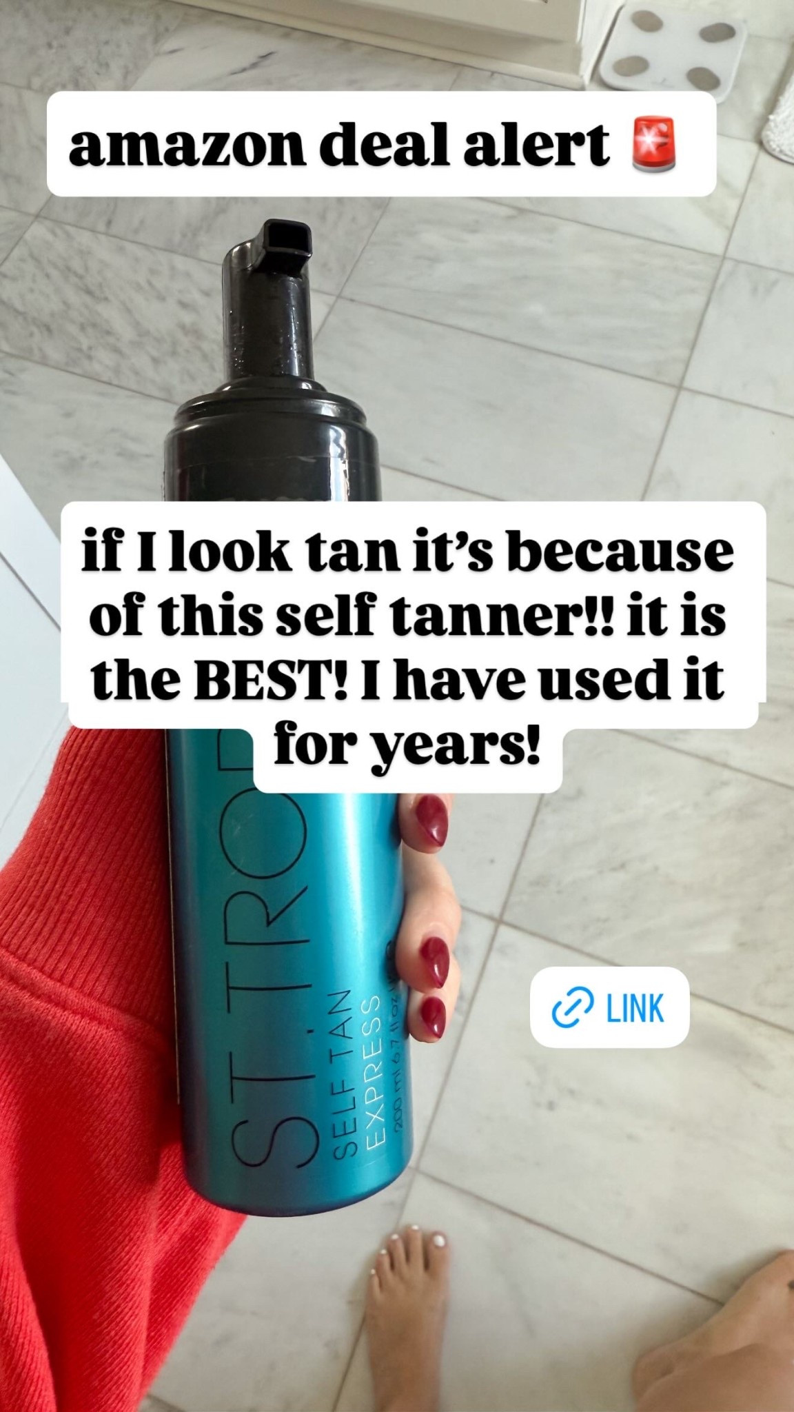 if I look tan it’s because of this self tanner!! it is the BEST! I have used it for years! amazon deal alert 🚨