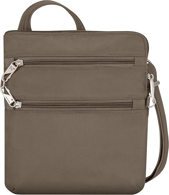 Travelon Anti-Theft Classic Slim Double Zip Crossbody | Amazon (US)