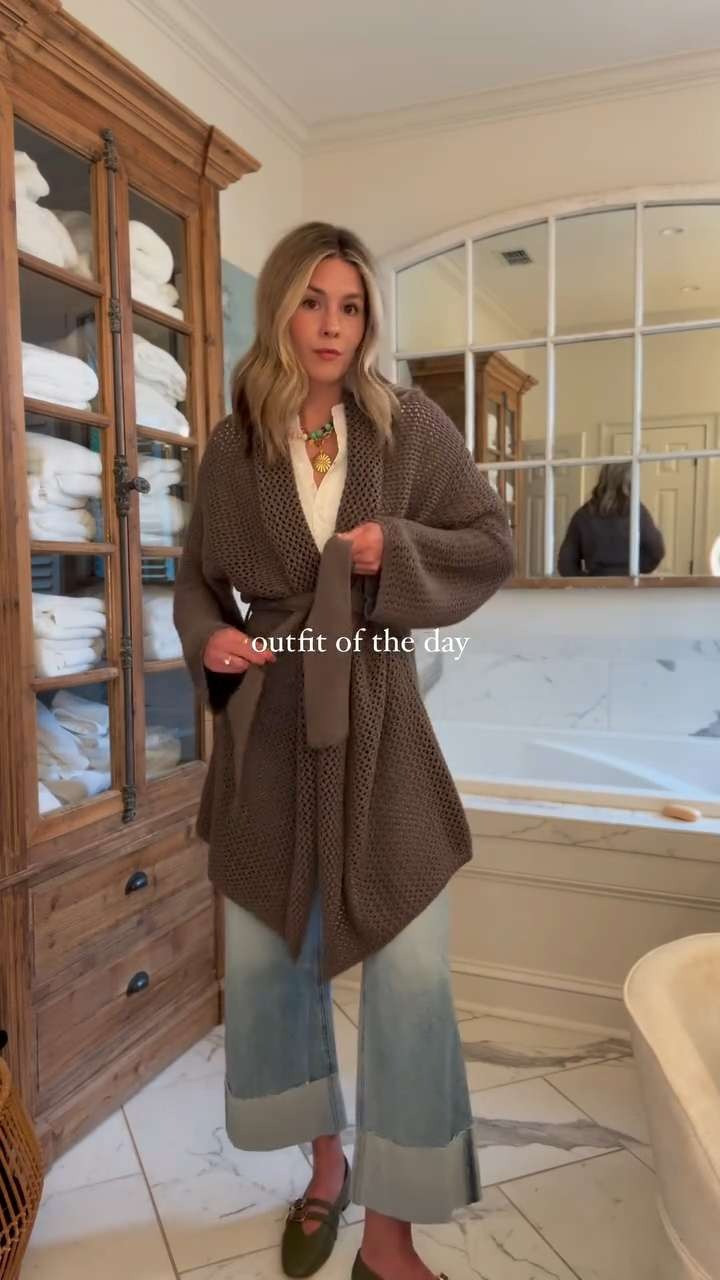 get ready with me for an afternoon filled with work, mtgs & moming. obsessed with these elevated wardrobe staples that you’ll love for loads of seasons – these Pistola jeans from Anthropologie are such a fun statement pant! I've been lovinggg this Strathberry bag too, the quality is sooo good for a fraction of designer prices. this Kilte wrap is also the coziest, and you can use code charli50 to save!

wearing size S Veronica Beard top & 26 jeans. 

 #LTKSeasonal #LTKStyleTip #LTKItBag