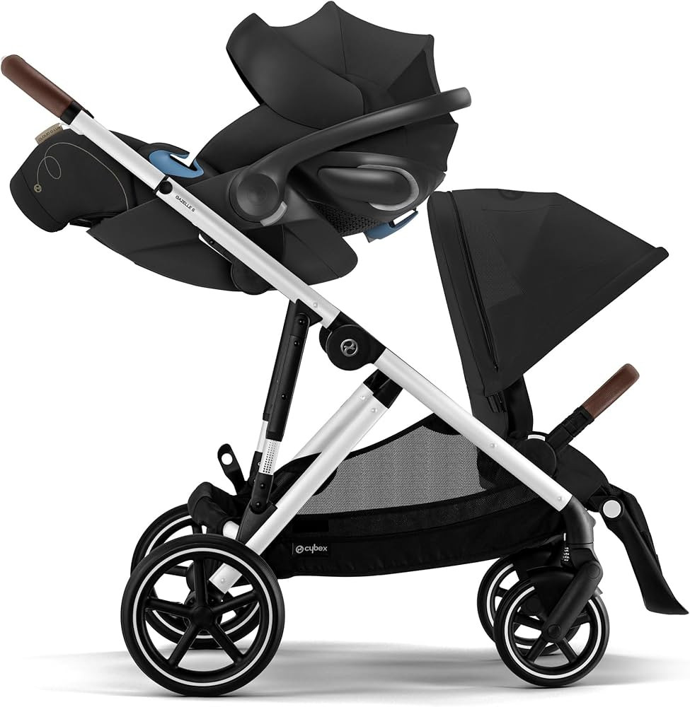 CYBEX Gazelle S Stroller + Cloud G Lux Infant Car Seat Bundle, Moon Black | Amazon (US)