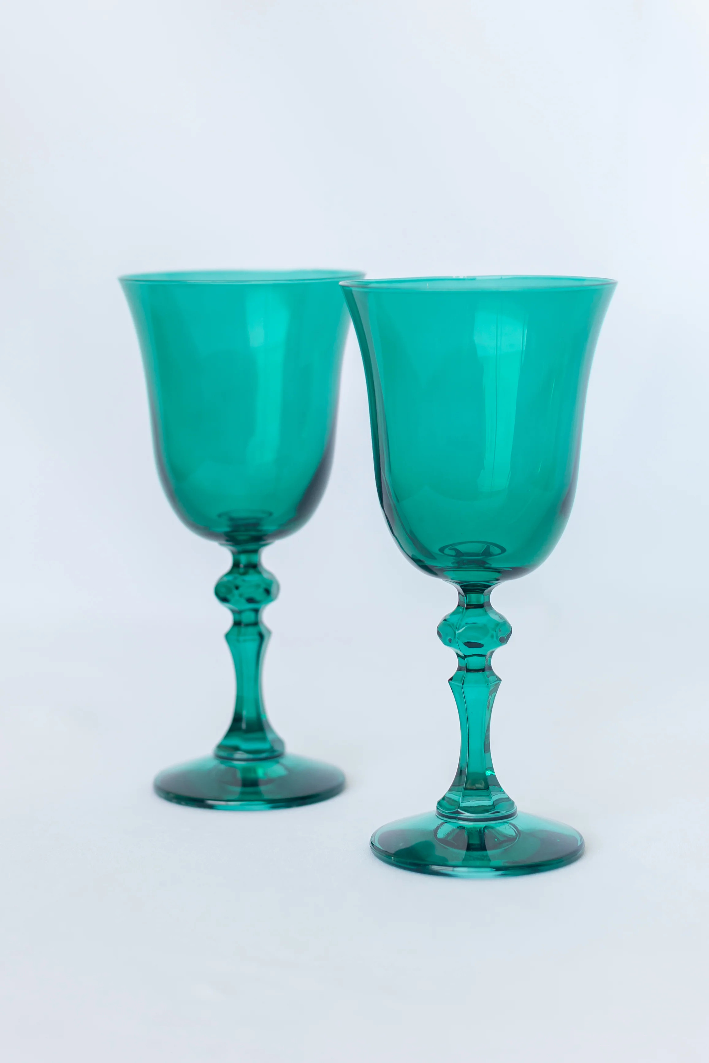 Estelle Colored Regal Goblet - Set of 2 {Emerald Green} | Estelle Colored Glass