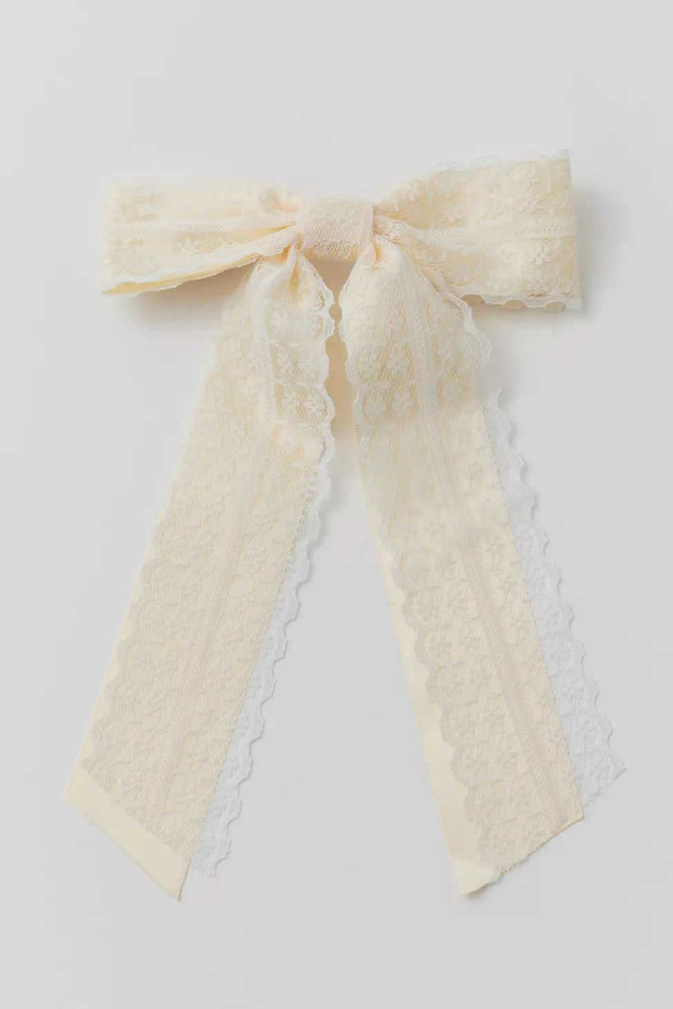 Dolly Satin Lace Hair Bow Barrette | Urban Outfitters (US and RoW)