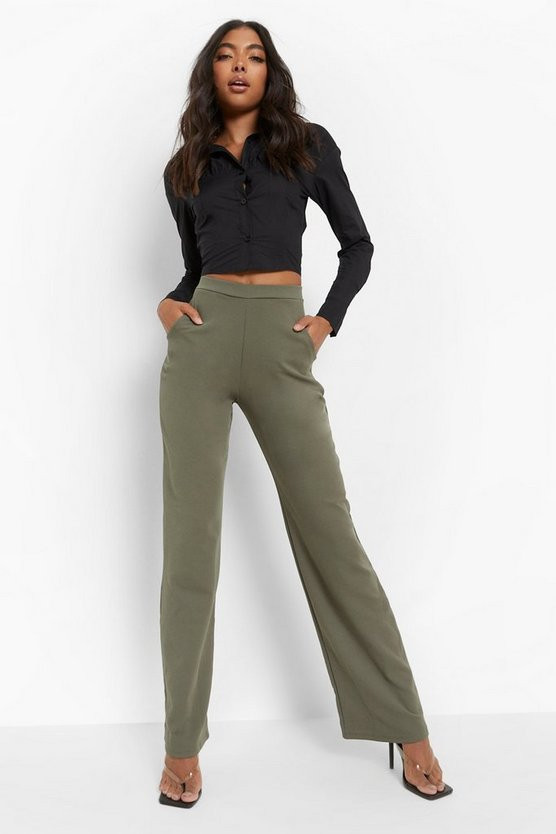 Tall Recycled High Waisted Trousers | Boohoo.com (US & CA)