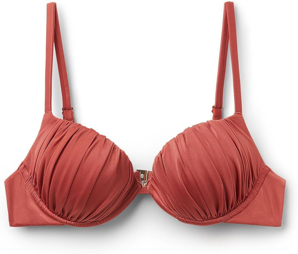 CALZEDONIA Woman's Push Up Swimsuit Shiny Satin | Amazon (US)