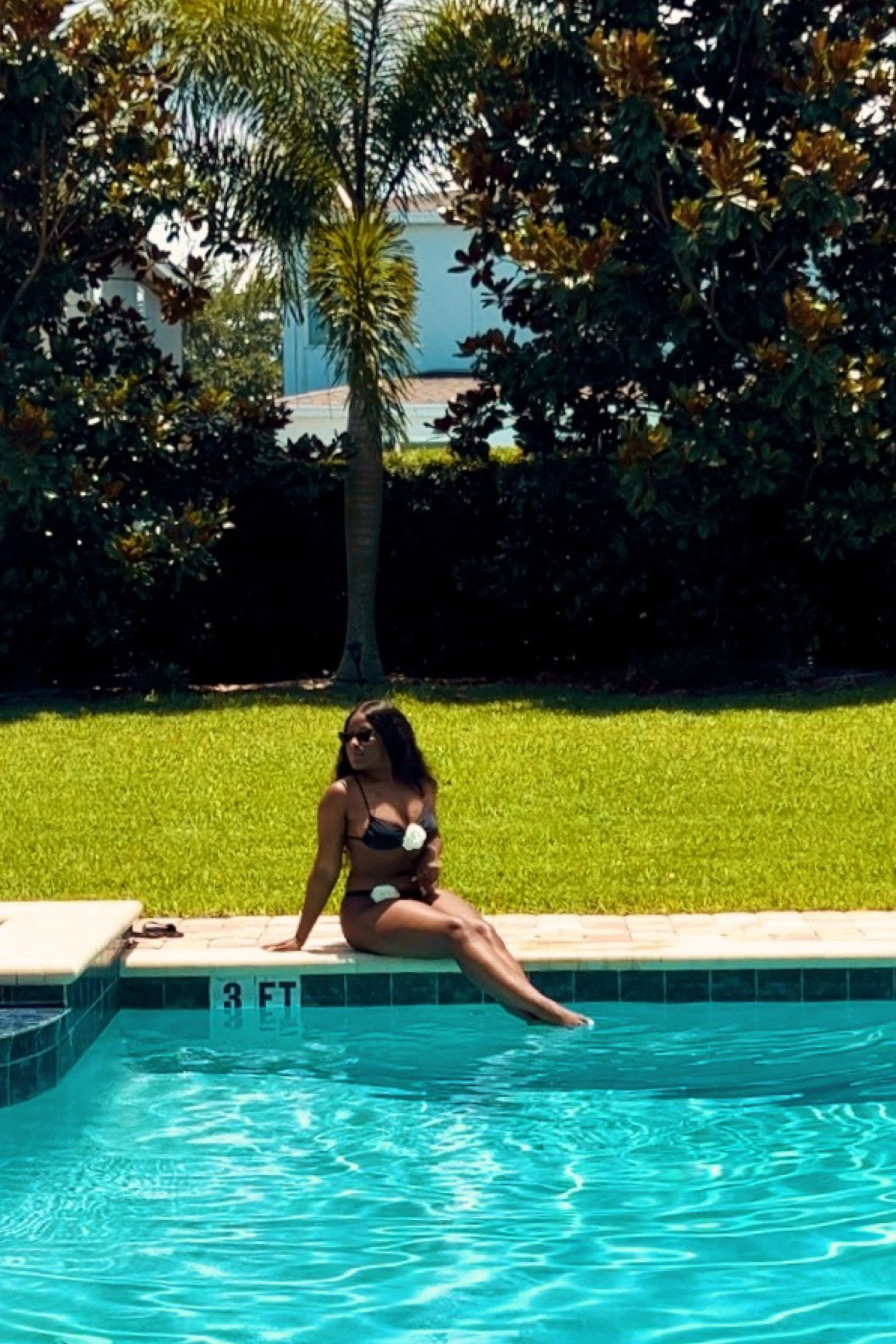 Black and white swimsuit: Size 
Sunglasses

Swim // bikini // summer // summer outfit // vacation // pool

#LTKStyleTip #LTKSeasonal #LTKSwim