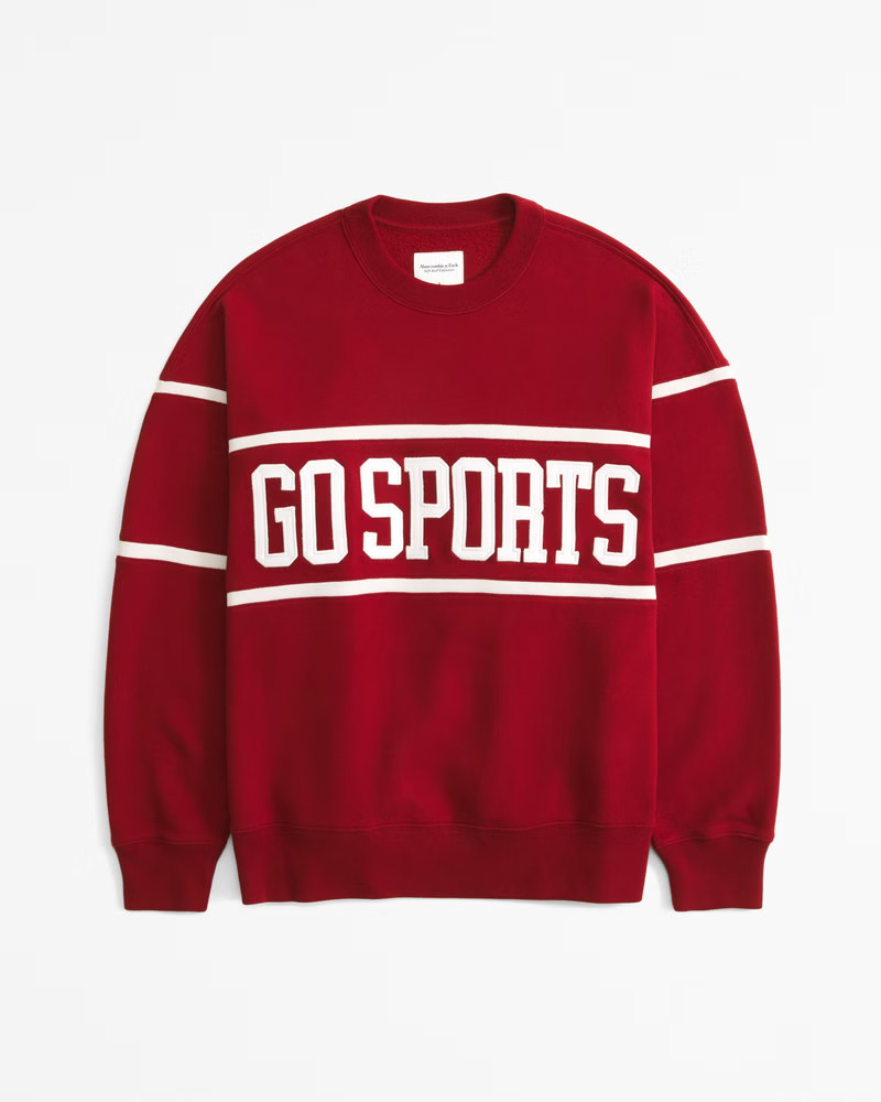 Abercrombie & Fitch Women's Go Sports Vintage Sunday Crew in Rich Ruby - Size S | Abercrombie & Fitch (US)
