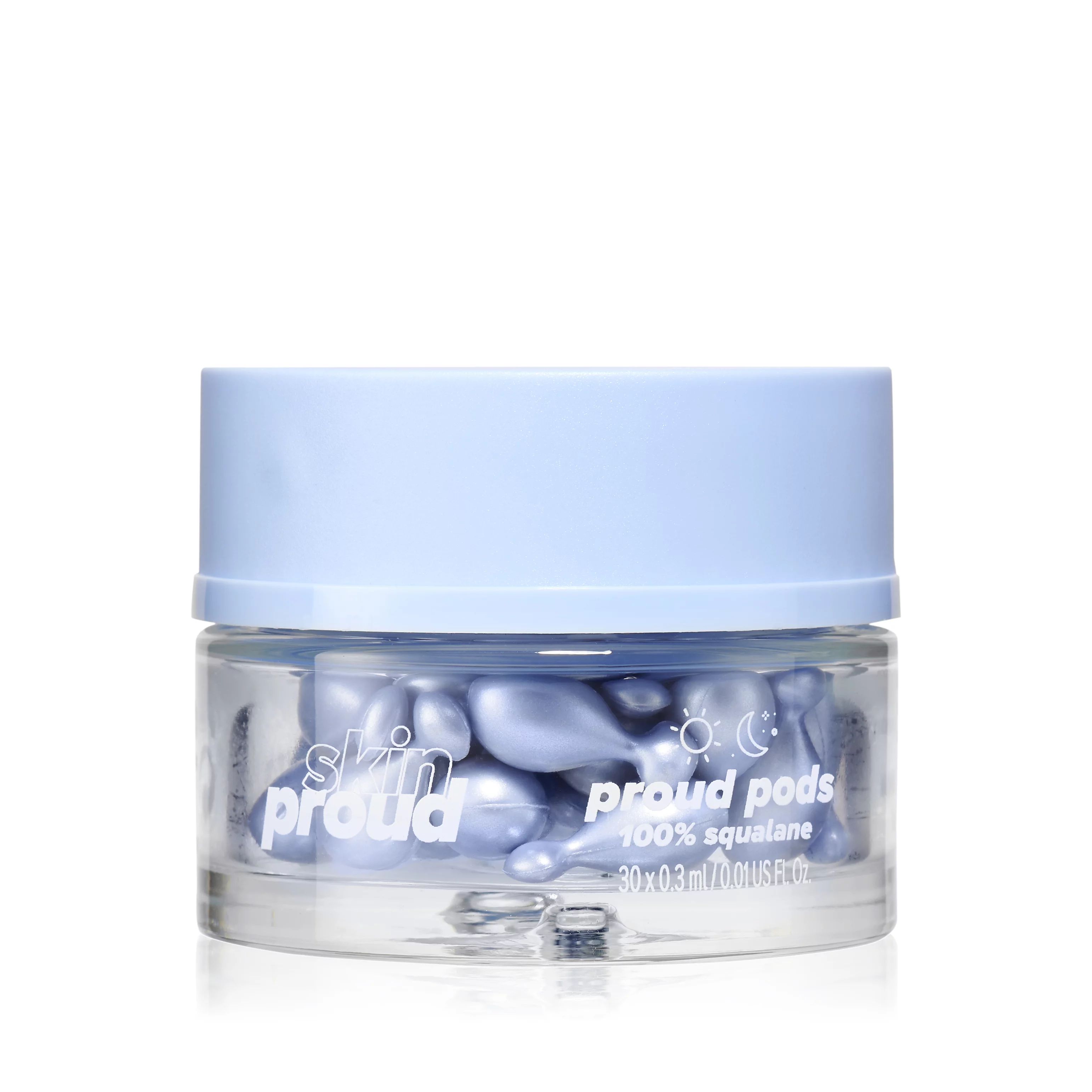 Skin Proud, Proud Pods, Moisturizing 100% Squalane, Biodegradable Facial Capsules, 30 Pk | Walmart (US)