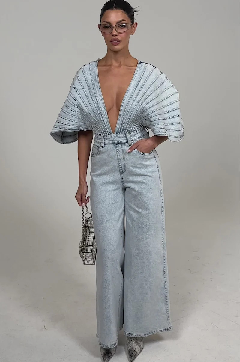 BORN TO STAND OUT DENIM JUMPSUIT | AKIRA