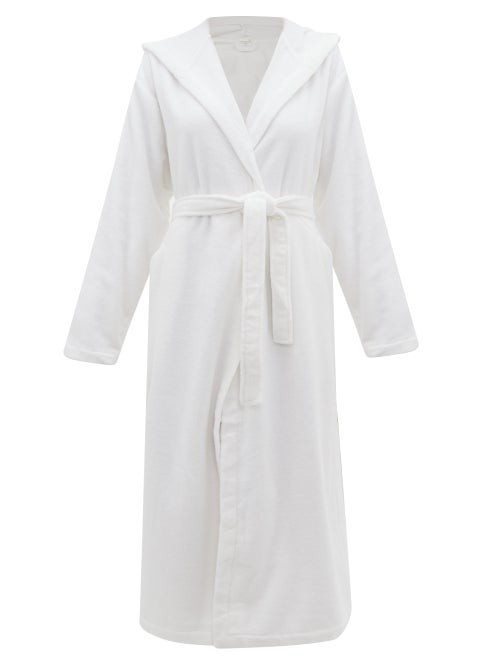 Skin - Hooded Cotton-terry Bathrobe - Womens - White | Matches (US)