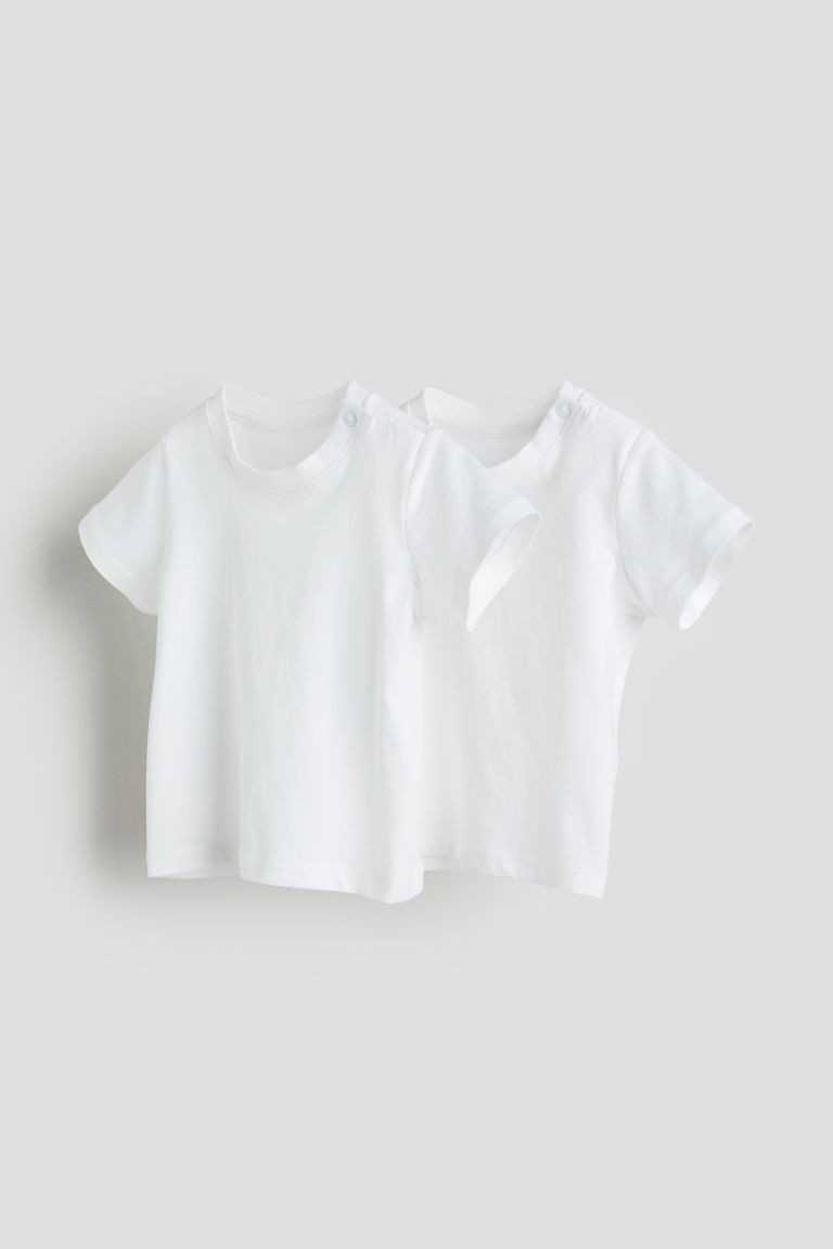 H & M - 2-pack Cotton T-shirts - White | H&M (US + CA)