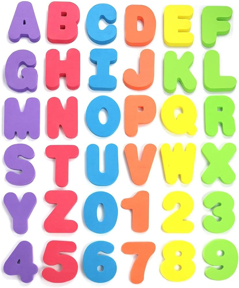 Click N’ Play 36 Piece Play Set of Bath Foam Letters & Numbers with Mesh Bag Organizer, Non Tox... | Amazon (US)