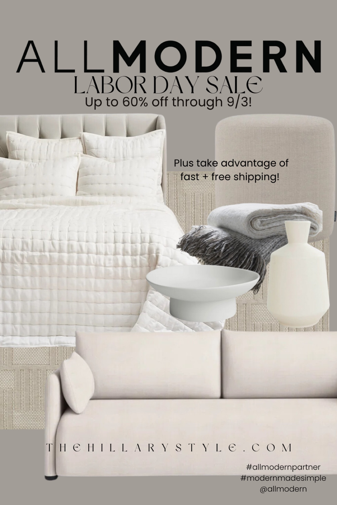 I’m so excited to be partnering with @AllModern to share some amazing sale finds for LABOR DAY! These beautiful pieces are amazing quality and I found so many items at an incredible price, available through 9/3. From staple furniture pieces, to decor accents, to bedding, AllModern’s LABOR DAY sale will have just what you need to give your home a refresh for the changing seasons! #allmodernpartner #modernmadesimple

@Shop.LTK #liketkit #homedecor #labordaysale #modernhome