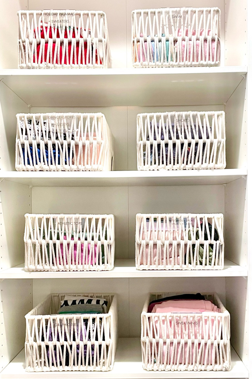 Baskets for kid’s closets need to be lightweight, soft, and ideally both provide visibility (so kids know what’s inside) and also offer concealed storage (for when they don’t refold things perfectly—ahem). These cotton baskets fit the bill on all fronts.

#LTKKids #LTKFamily #LTKHome