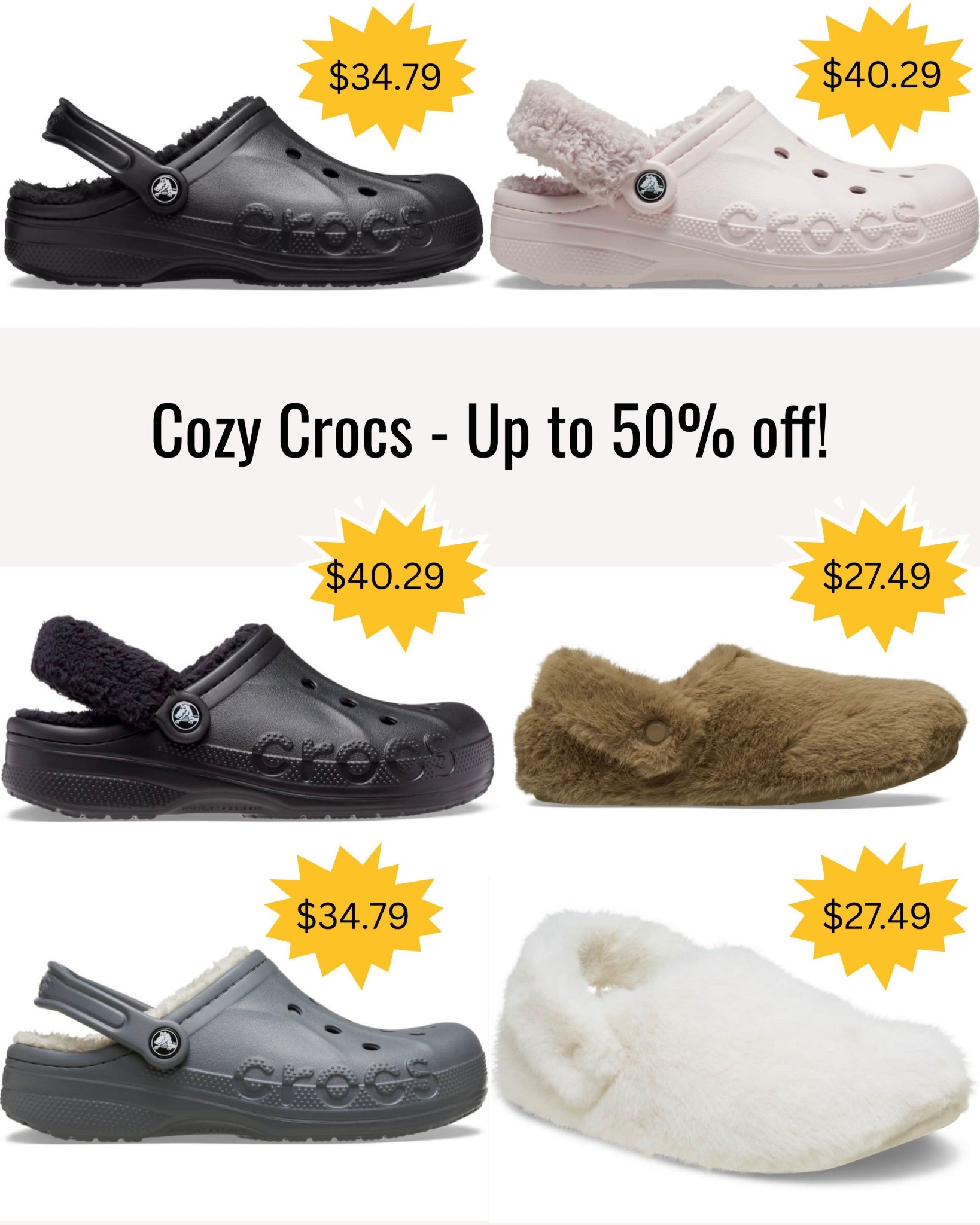 All Crocs and Jibbetz are up to 50% off at Target through Saturday! I love their cozy versions to use as a slipper in the house.

#LTKFindsUnder50 #LTKGiftGuide #LTKSaleAlert