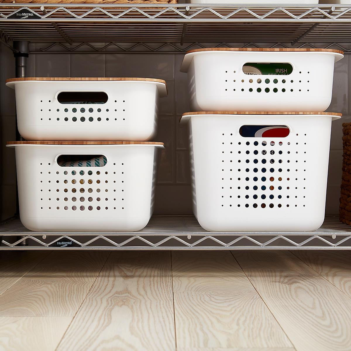 Medium Nordic Basket White | The Container Store