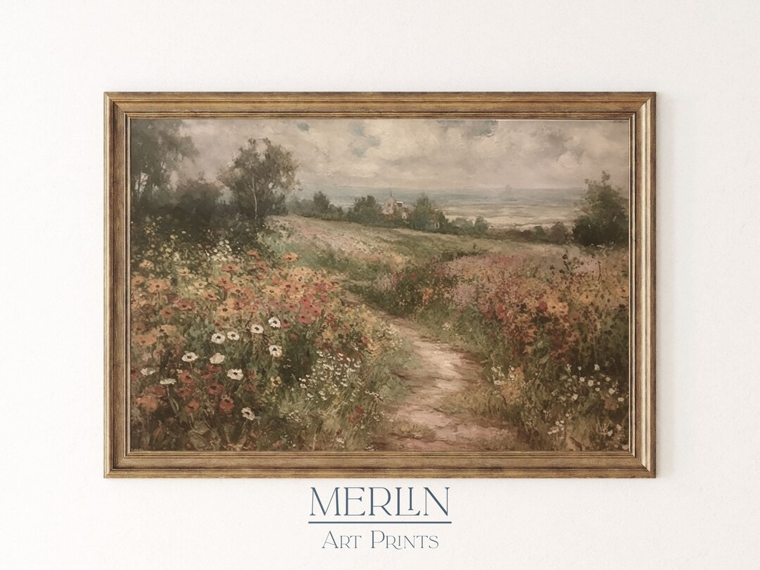 Meadow Painting Print Floral Wall Art Above Bed Decor Art for Kitchen Wall Art Kitchen Decor Wall... | Etsy (UK)