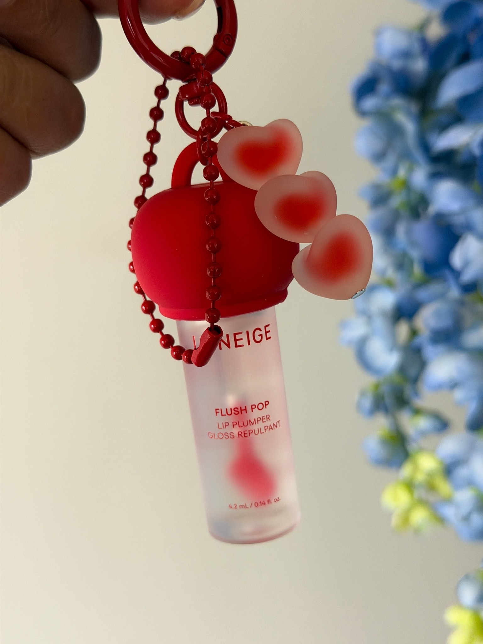 Obsessed with the packaging of the new Laneige Flush Pop Lip Plumper. It came with this freebie heart keychain charm that is honestly so cute and fun to look at! I’m testing this formula out to see how it feels for a daily lip routine refresh.

#LTKselfcare #LTKBeauty