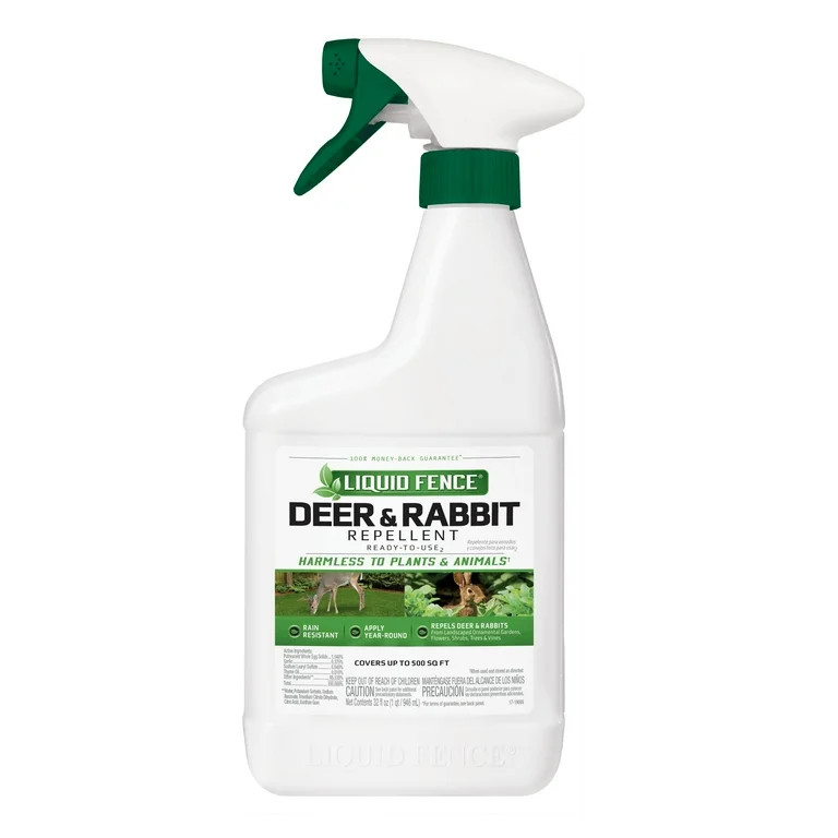 Liquid Fence HG-71126 Ready-to-Use Deer Rabbit Repellent Spray, 1 Quart | Walmart (US)
