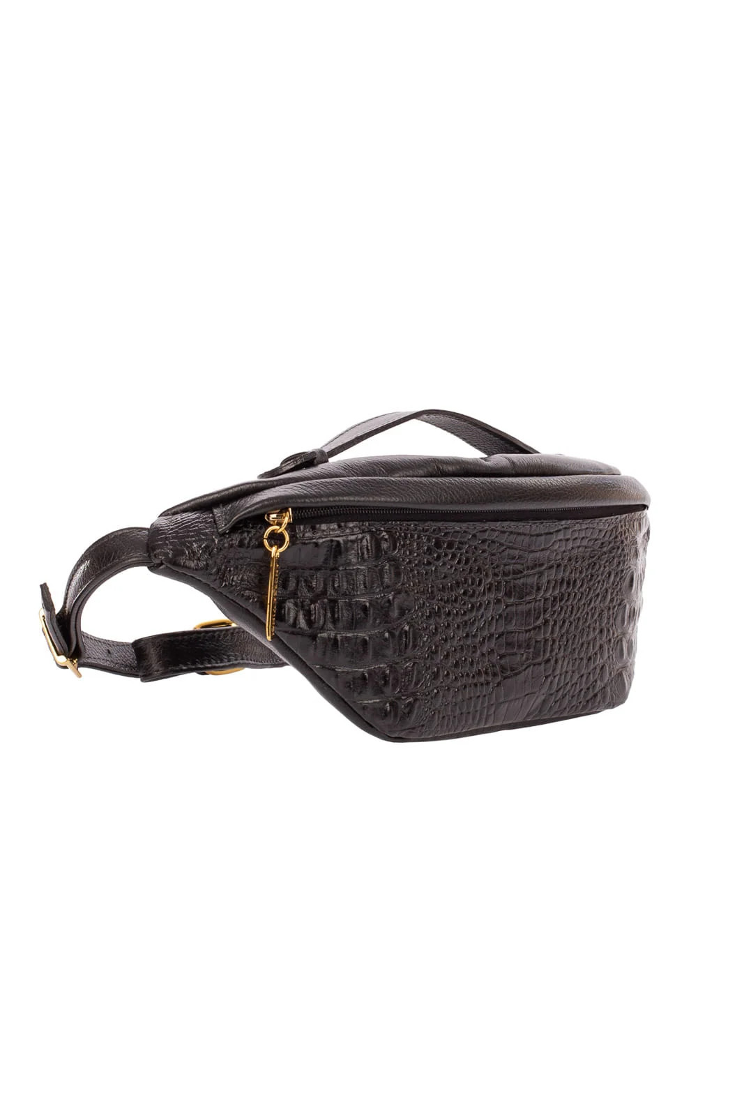 Pochete feminina grande de couro croco Dalia Preto - Lojas Renner | Renner (BR)