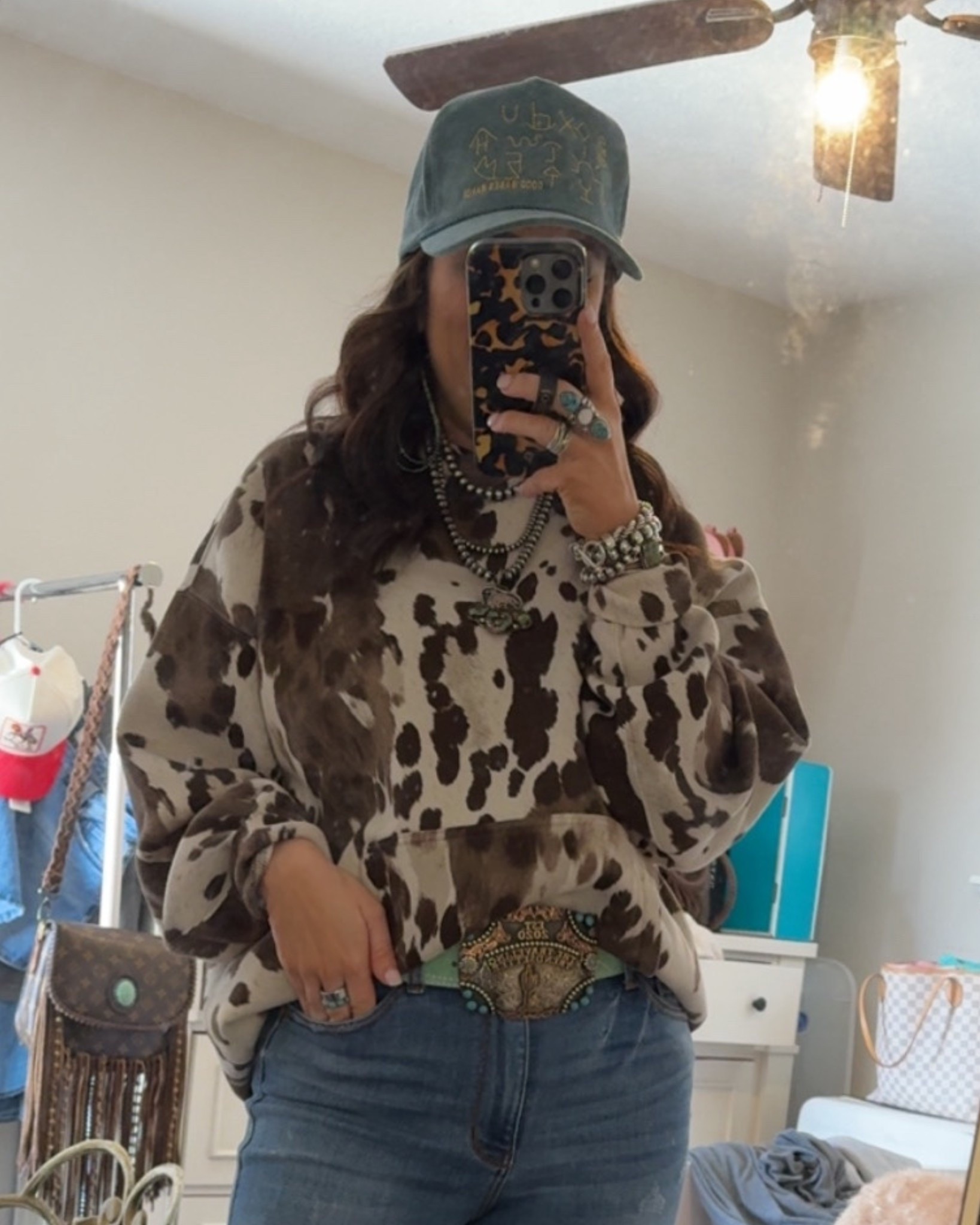 Wearing a medium in the cowprint hoodie from Abercrombie 

#LTKgrwm #LTKootd #LTKdayinmylife