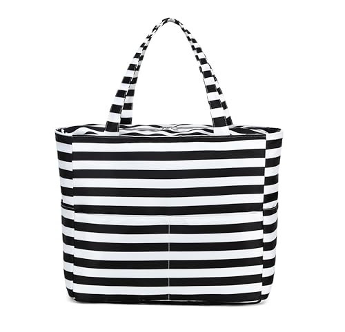 Bluboon Waterproof Beach Tote Pool Bags for Women Ladies Extra Large Carry On Bag With Wet Compartment for Weekender Travel | Amazon (US)