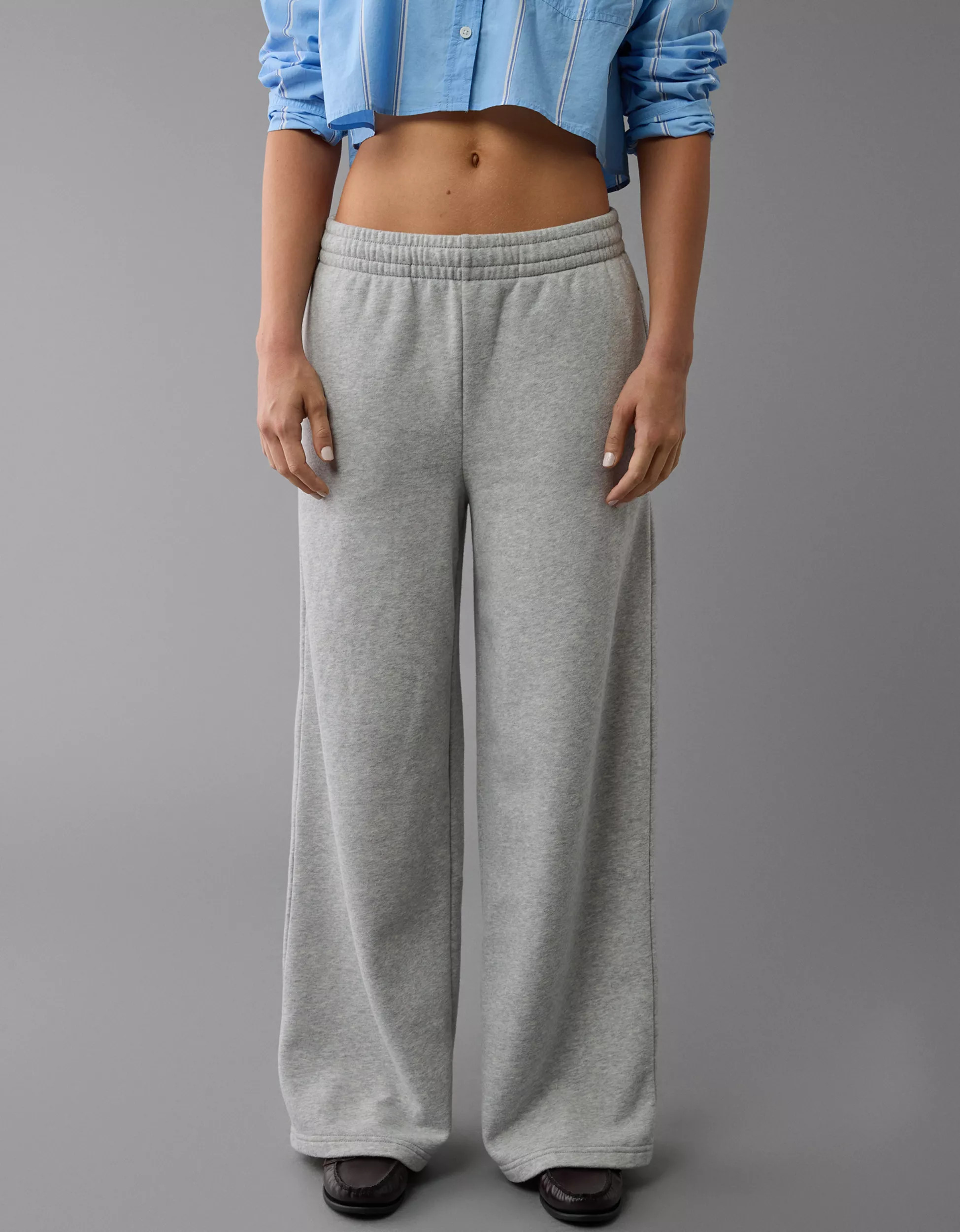 AE Knit Baggy Wide-Leg Sweatpant | American Eagle Outfitters (US & CA)