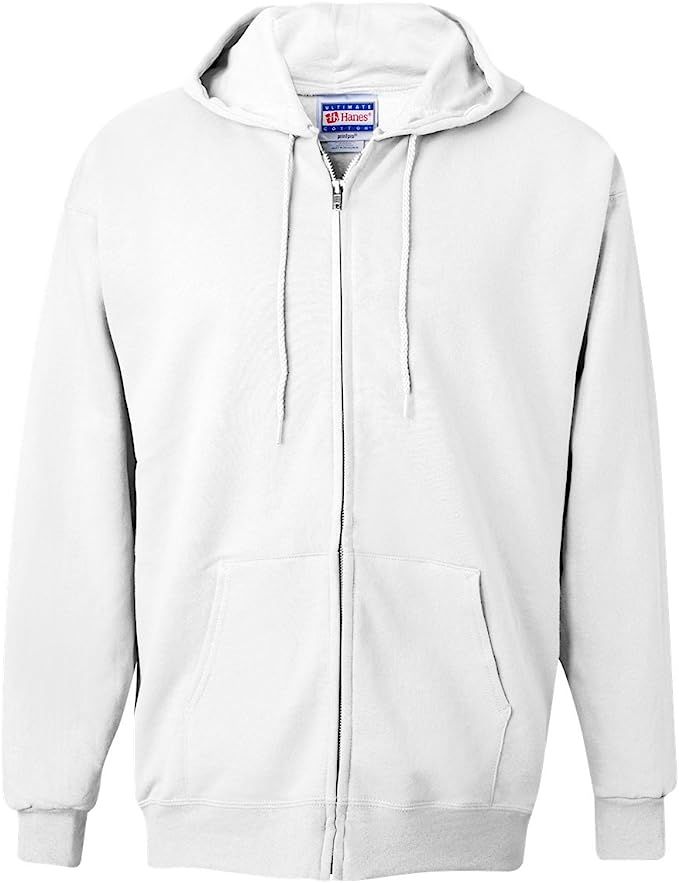 Hanes Ultimate Cotton Adult Fleece Full-Zip Hoodie | Amazon (US)