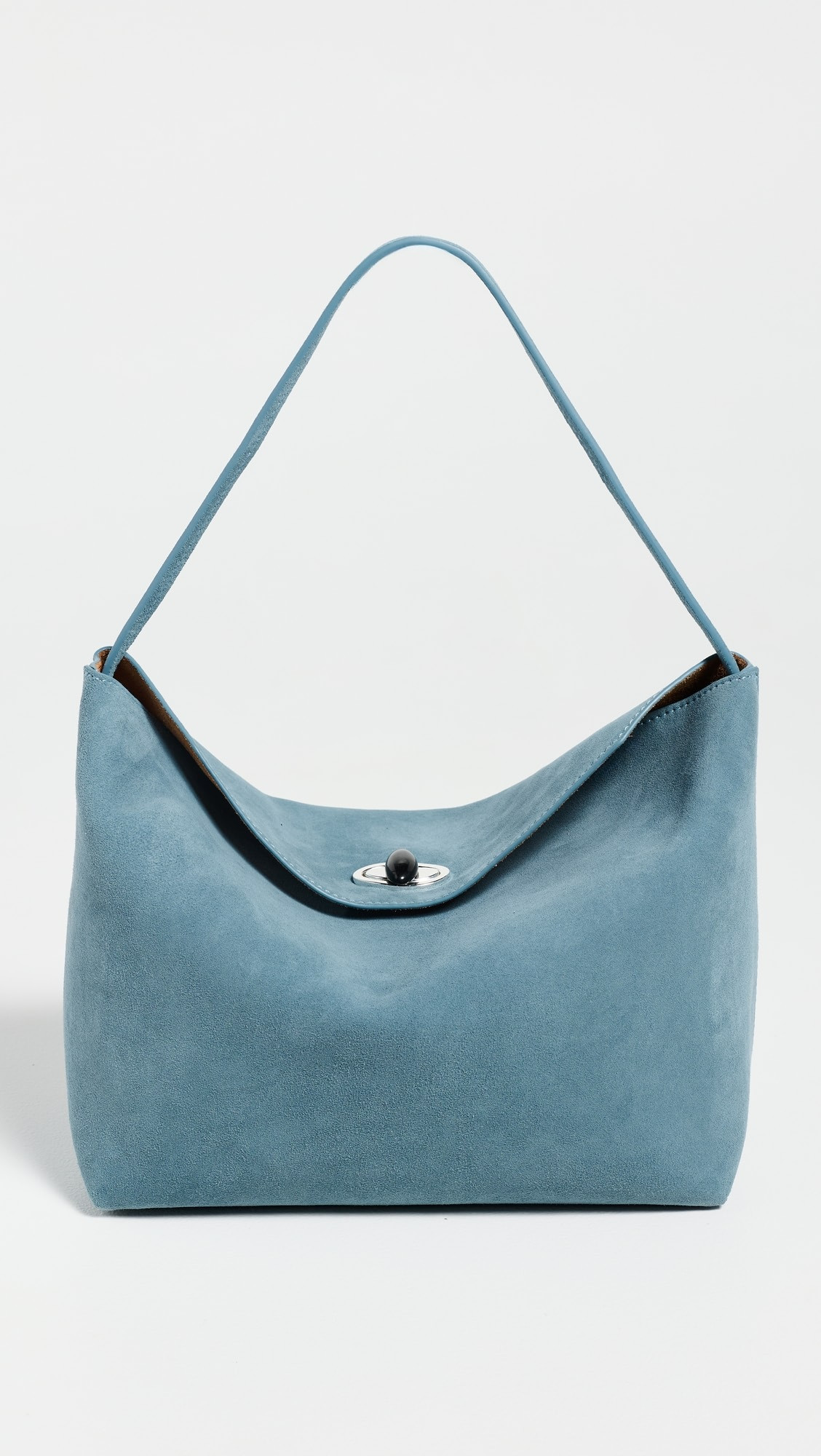 Turnlock Suede Shoulder Bag | Shopbop