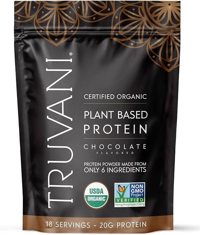 Truvani Vegan Pea Protein Powder | Chocolate | 20g Organic Plant Based Protein | 18 Servings | Ke... | Amazon (US)