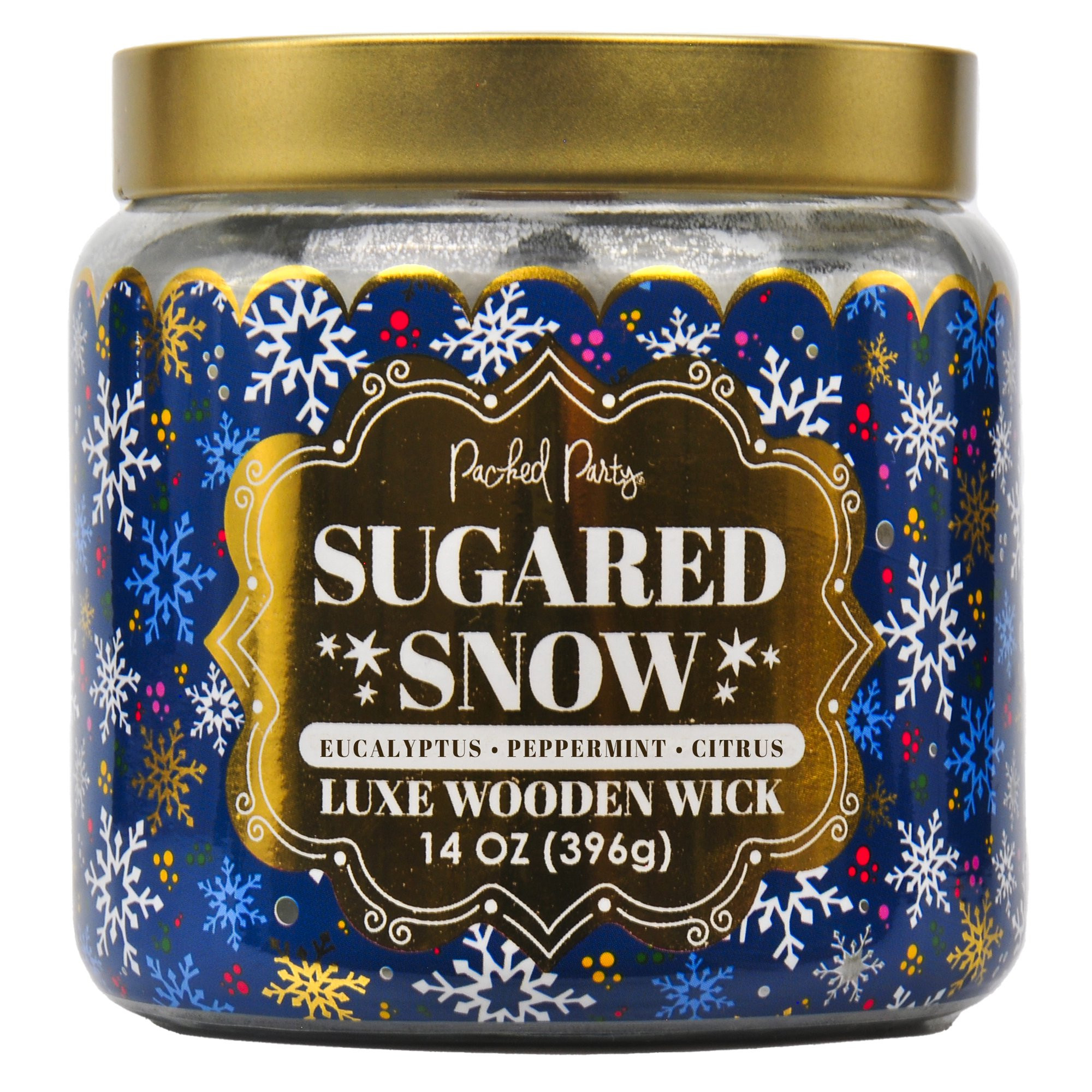 Packed Party 14oz Wooden Wick Jar Candle, Snow Day - Walmart.com | Walmart (US)