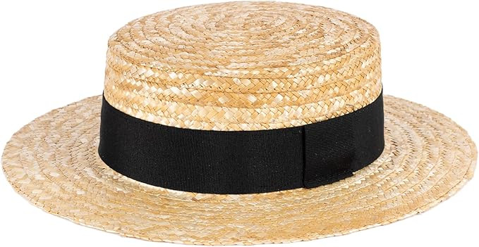ZAKIRA Straw Boater Hat Handmade in Italy | Amazon (US)