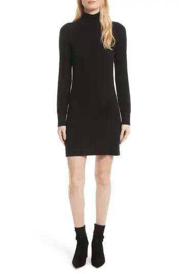 Women's Frame Turtleneck Cashmere Sweater Dress, Size X-Small - Black | Nordstrom
