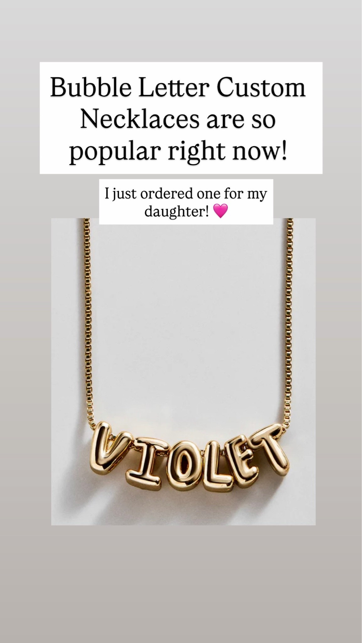 Personalized name necklaces are so popular right now! ￼

#LTKmomlife