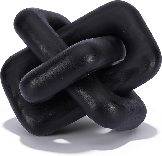Wooden Knot Decoration Bohemian Decoration Hand-Carved Knot Black Coffee Table Decoration Suitabl... | Amazon (US)