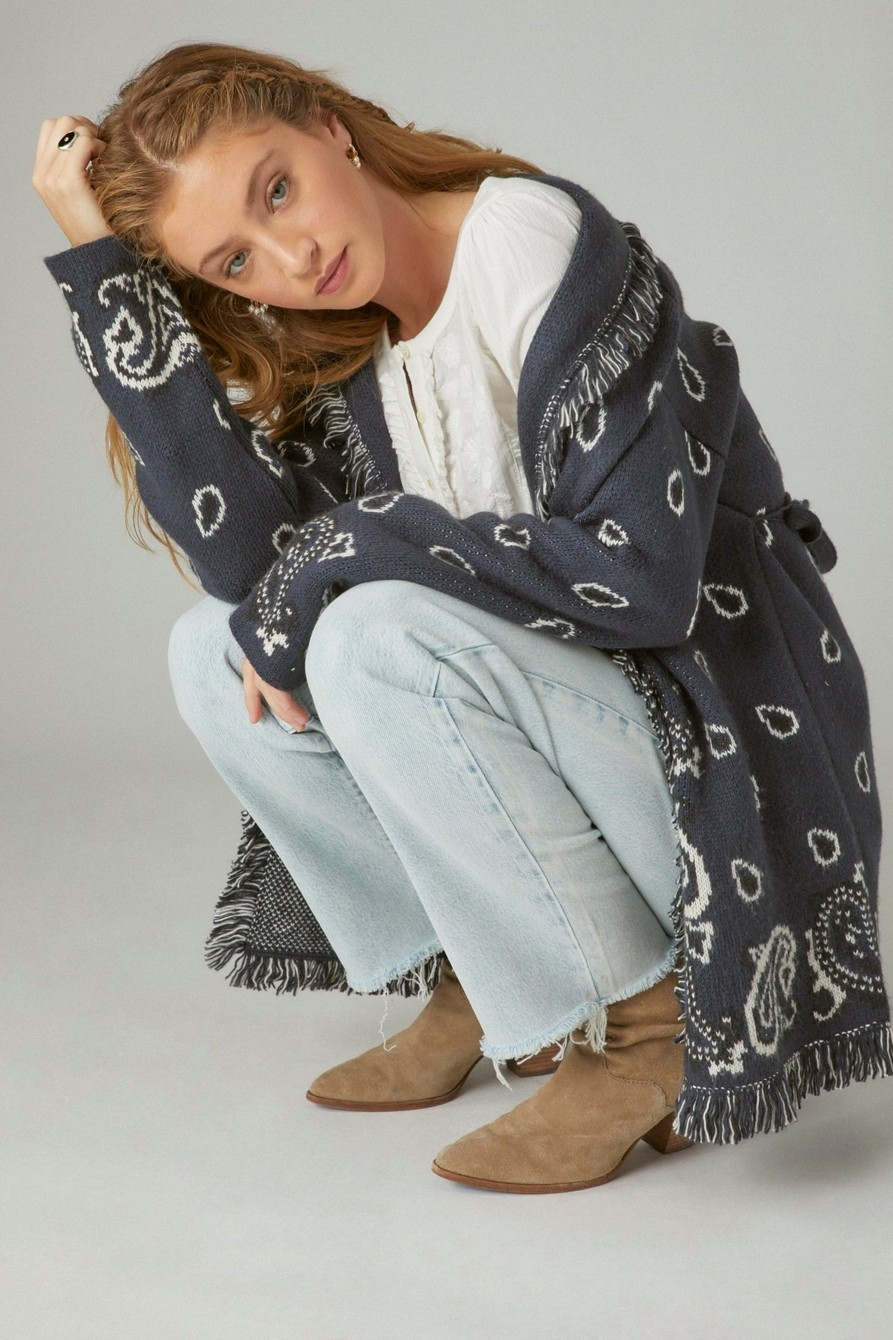 bandana cardigan | Lucky Brand