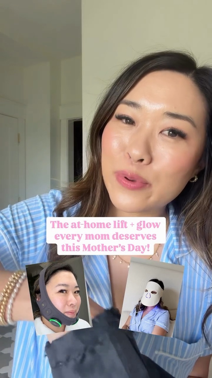 Comment “GLOW” or “LIFT” to get the links to my fave @pmdbeauty skin tools sent on your DM!! Right now you can get them 35% off for Mother’s Day - and trust me, they would make amazing gifts!!

The SMAS lifting band has been my favorite the past few months for reducing my double chin and lifting!! And their LED mask is SOOO pretty, chic and has red and blue light therapy!

PMD Beauty, Korean beauty, skincare, Mother’s Day gift