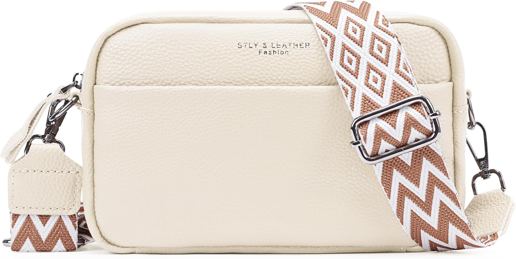 Lushandy Leather Crossbody Bags for Women Crossbody Camera Bag Purse Thick Strap Trendy Small Sho... | Amazon (US)