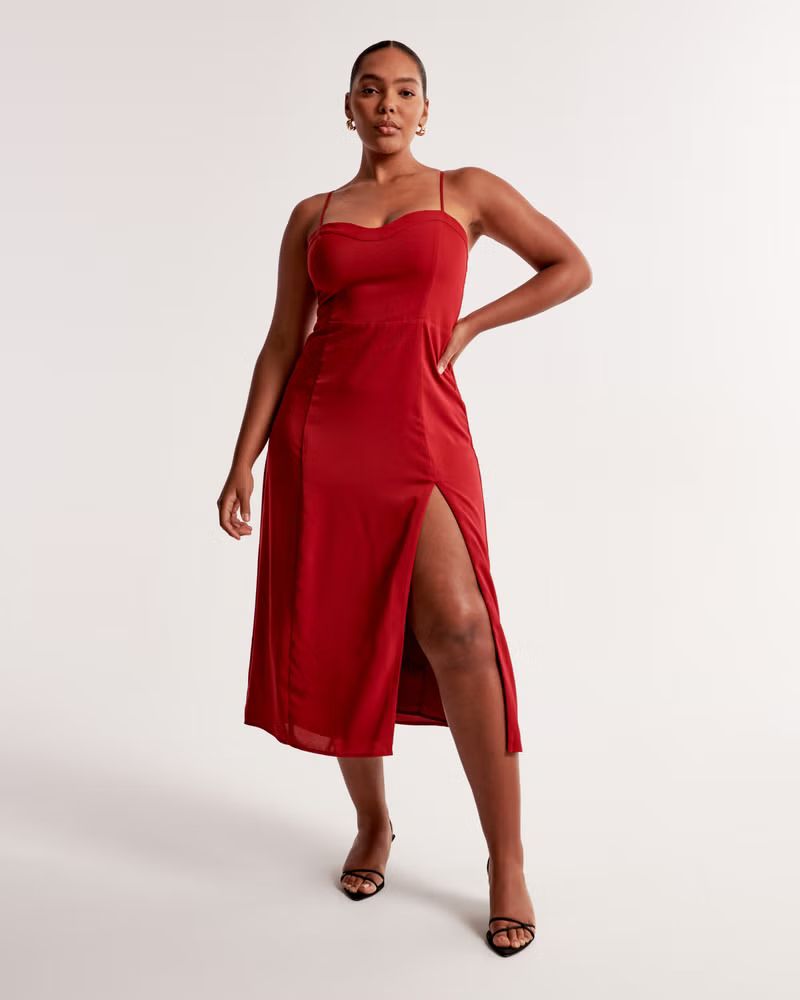 Women's The A&F Camille Midi Dress | Women's Dresses & Jumpsuits | Abercrombie.com | Abercrombie & Fitch (US)