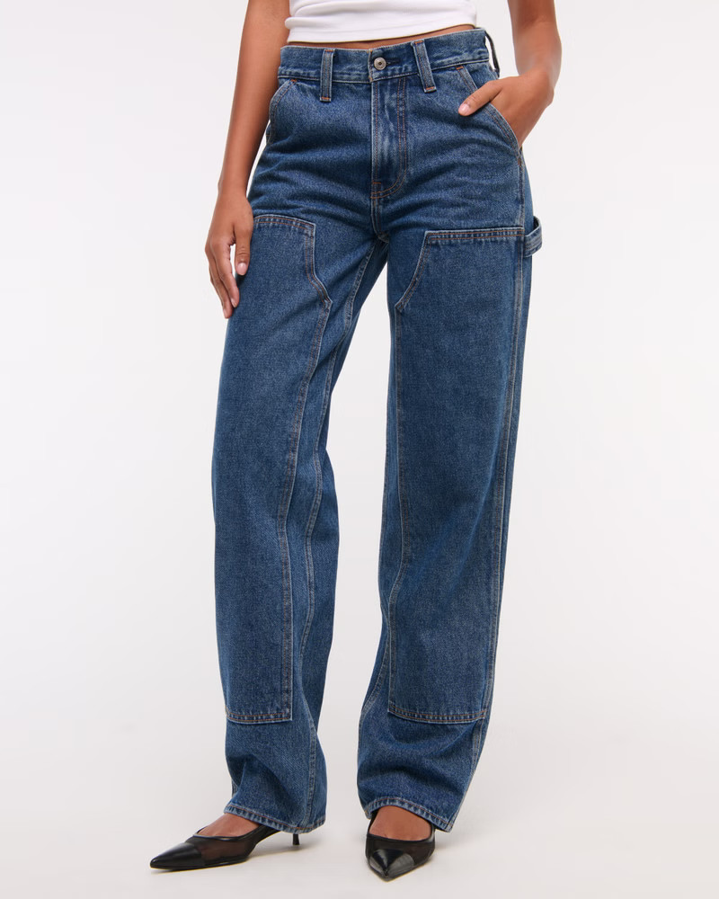 Curve Love Mid Rise Slouchy Jean | Abercrombie & Fitch (UK)