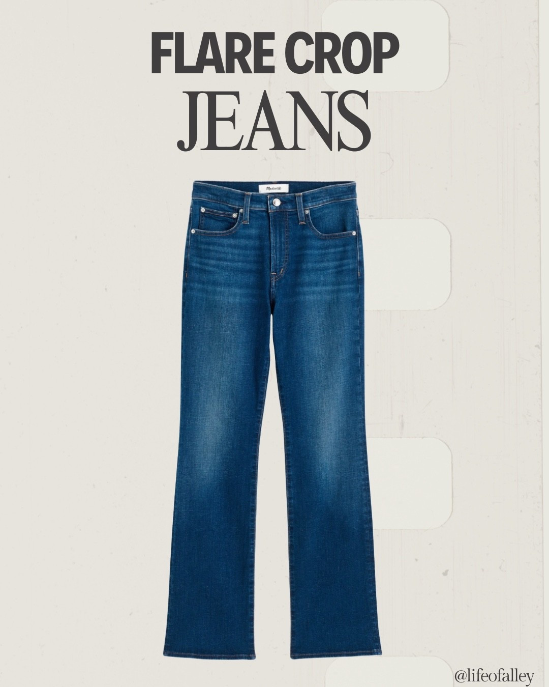 Love these madewell jeans! The flared crop is a flattering cut. Tagged some of my other favorite jeans too! 

#LTKOver40