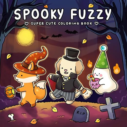 Spooky Fuzzy: Cute Creepy Coloring Book for Adults and Teens for Relaxation (Fuzzy Friends Colori... | Amazon (US)