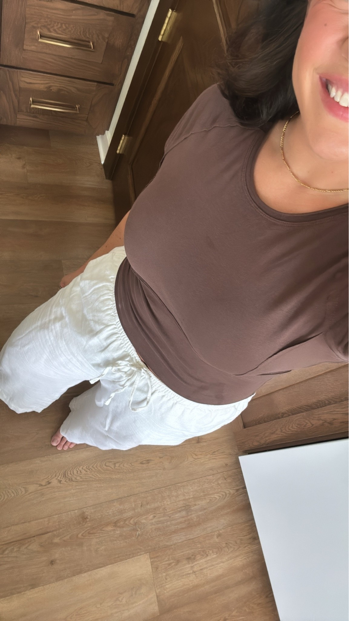 Comfy, cute & casual spring transitional outfit! They brought back my fav linen pants from Abercrombie! FYI do not dry the they will shrink!! I did a L

#LTKSeasonal #LTKootd #LTKMidsize