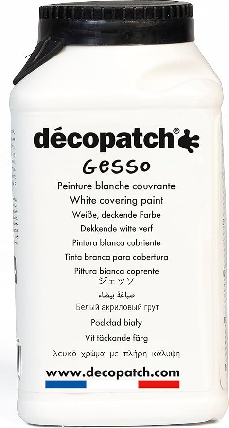 Décopatch GE300AO - Un flacon Gesso 300g, peinture acrylique blanche | Amazon (FR)