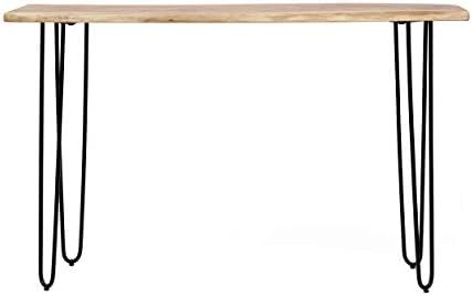 Christopher Knight Home 313610 Console Table, Black + Natural | Amazon (US)