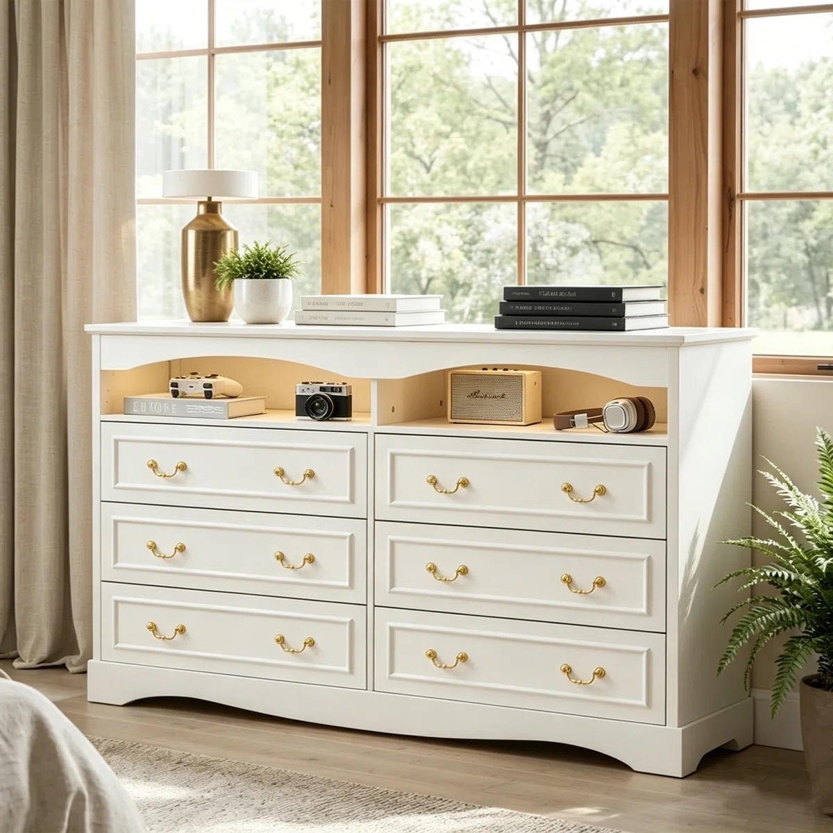 Inspired by modern farmhouse elegance, the 55.12”W 6 Drawer Dresser Chest with Natural Texture & LED Light blends rustic warmth with contemporary function. The natural wood texture, wide silhouette, and soft LED glow create a cozy yet elevated statement piece for both bedroom and living room spaces. ON SALE and under $250.

Keywords:

* 6 drawer dresser
* wide dresser
* farmhouse dresser
* rustic wood dresser
* LED dresser
* TV stand dresser
* bedroom storage furniture
* French country dresser
* vintage farmhouse furniture
* natural wood dresser
* storage chest
* living room TV stand
* multifunction dresser
* rustic bedroom furniture
* modern farmhouse storage
* wide chest of drawers
* home organization furniture
* cozy interior décor
* wooden storage cabinet

#LTKSaleAlert #LTKHome #LTKSeasonal